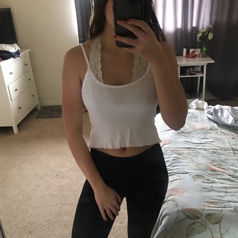 Brandy White Tank